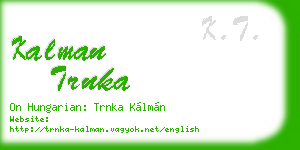 kalman trnka business card